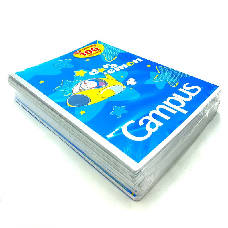 Bộ 10  Vở 48 Trang Campus Doremon - 4 Ô Ly - NB-BDFU48 - Mẫu 1 - Xanh Dương - KOKUYO