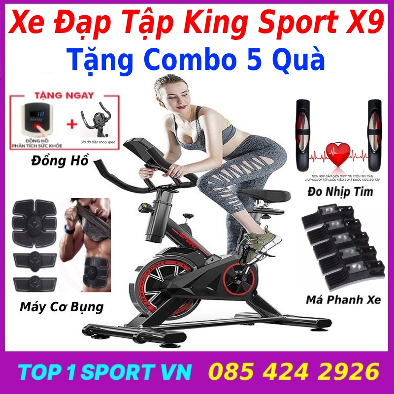 Xe đạp địa hình tập thể dục thể thao ngoài trời KING SPORT X10 tặng bình nước + má phanh + đo nhịp tim bảo hành 3 năm