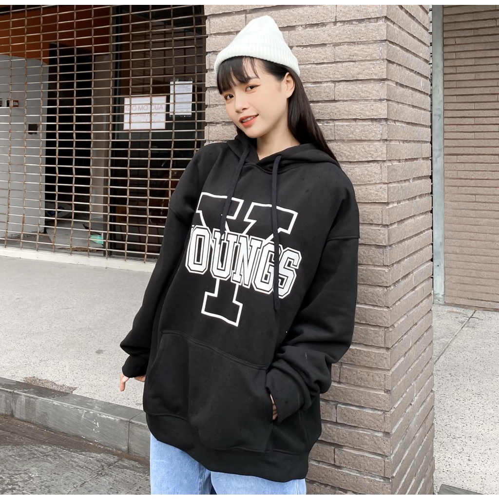 Áo Khoác Hoodie Form Rộng Unisex YOU Vải Nỉ Bông Dày Dặn - Tuni Store