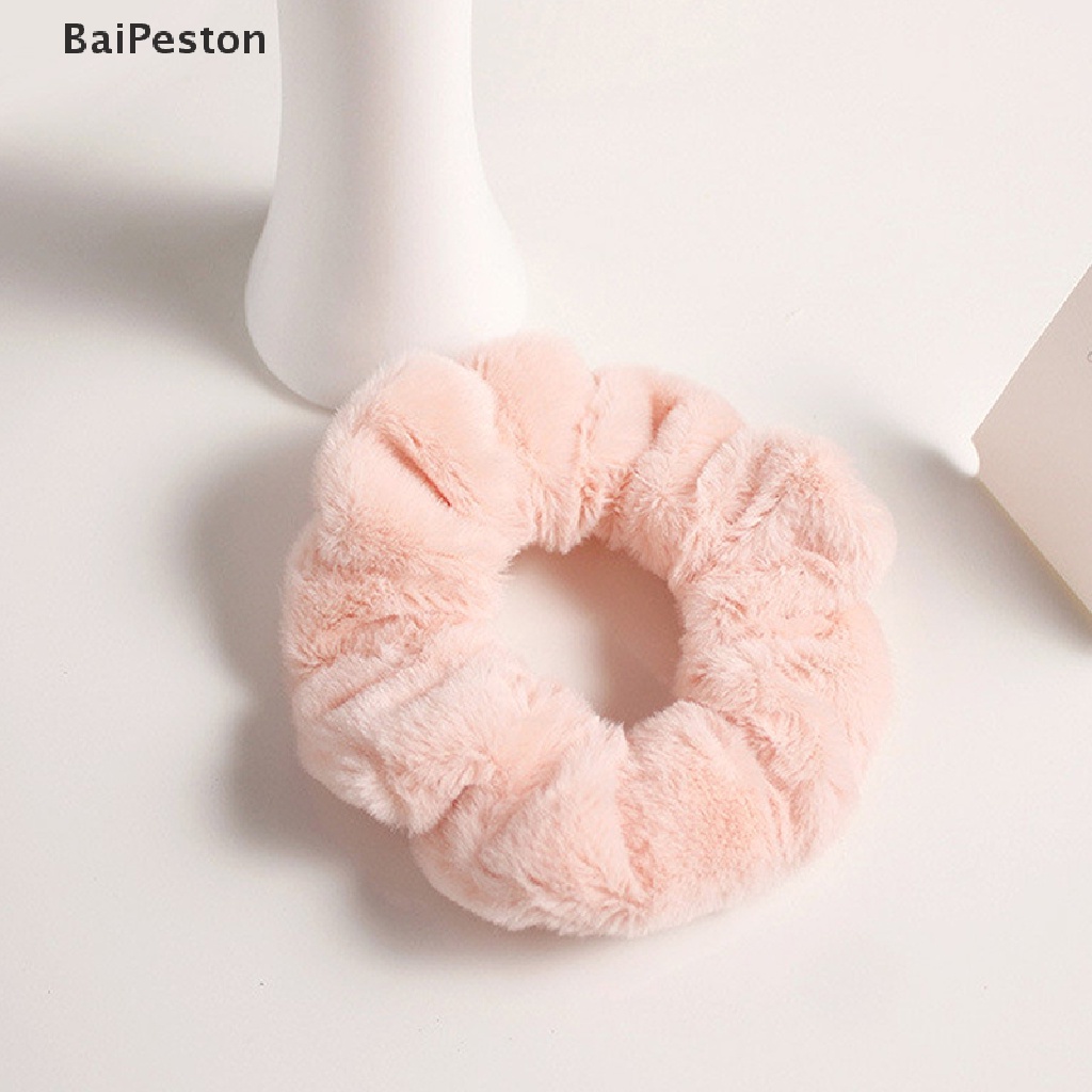 Dây Buộc Tóc Vải Lông Mềm Mại Thời Trang Cho Nữ