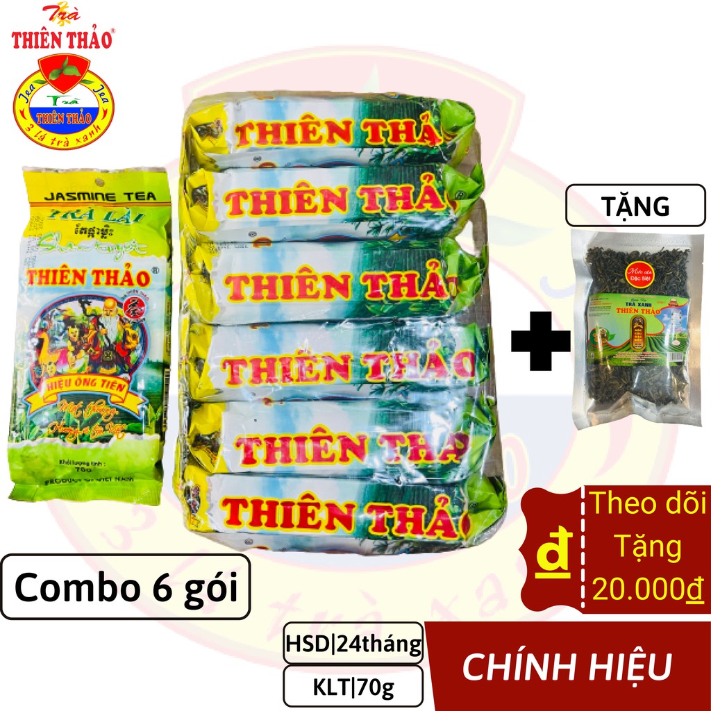 6 GÓI Trà hoa lài Shan tuyết Thiên Thảo 7Ogr, HÀNG CÔNG TY, ĐẶC SẢN ĐÀ LẠT