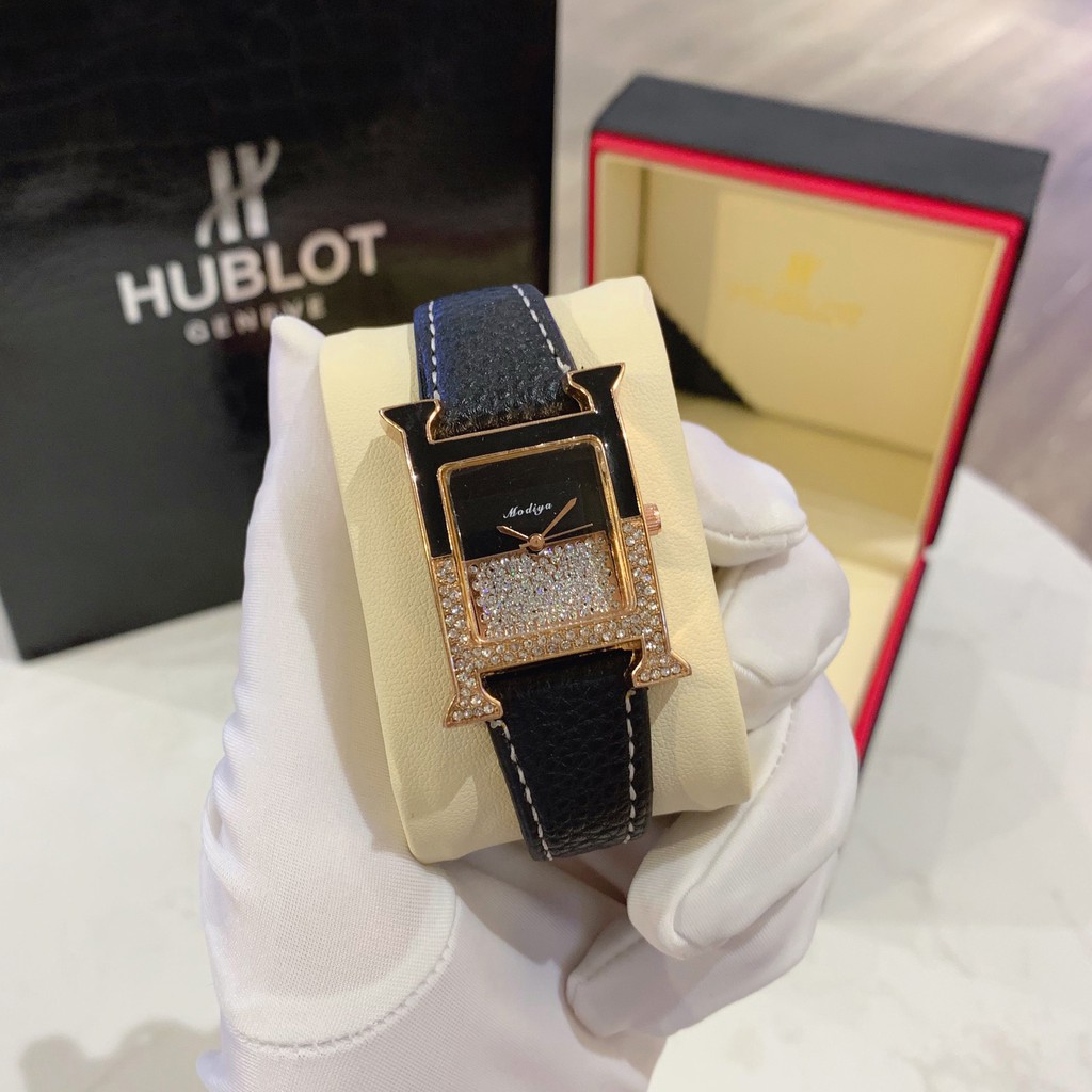 [VIDEO] Đồng Hồ Nữ Mặt Vuông Đính Đá HZ Dây Da Tặng Lắc Tay Nữ DHN01 thusamshop | BigBuy360 - bigbuy360.vn