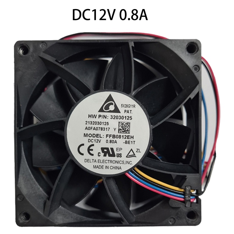 Quạt Gió 4 Dây FFB0812EH 8CM 80MM 8025 80x80x25mm 12V 0 8A Hỗ Trợ PWM