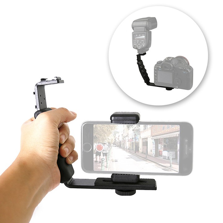 Tay cầm L-Shape quay video cho máy ảnh và điện thoại | BigBuy360 - bigbuy360.vn