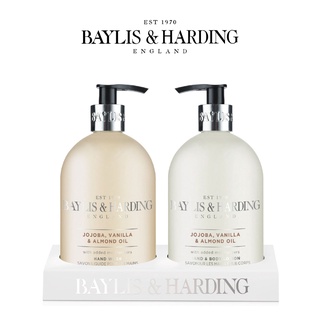 Set 2 món rửa tay và lotion dưỡng ẩm hương Jojoba, Vanilla & dầu hạnh nhân Baylis & Harding 1000ml