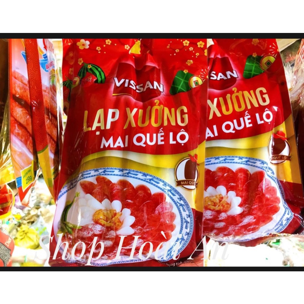 Lạp xưởng mai quế lộ Vissan 200gr/500gr ( Mẫu Xuân có Hộp)