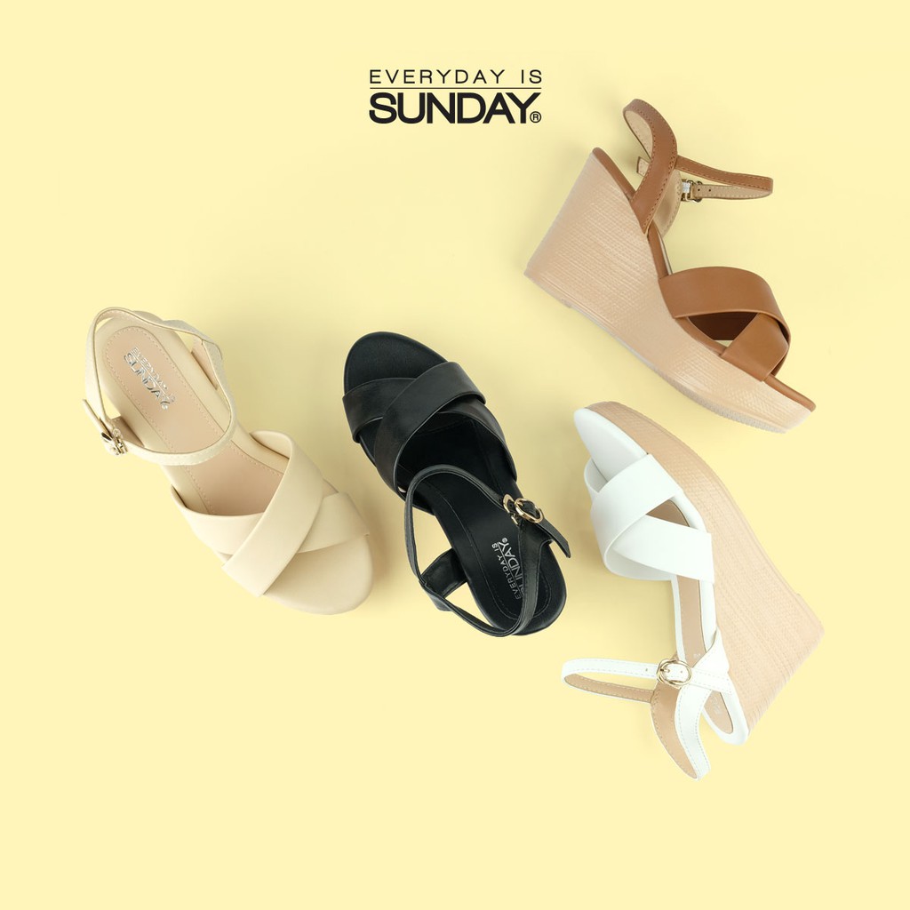 [Mã FASHIONMALLT4 giảm 15% đơn 150k] Giày Sandal Đế Xuống Quai Chéo SUNDAY DX30