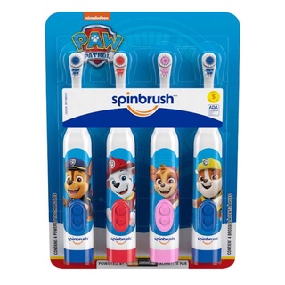 Set 4 bàn chải cho bé có pin paw patrol spinbrush