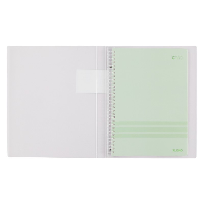 Sổ còng Binder nhựa Klong A4 40 tờ Caro,màu Patesl, Klong MS 554