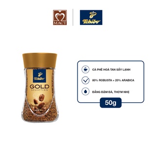 Cà phê hòa tan TCHIBO GOLD - 80% Robusta 20% Arabica - Vị đắng đậm và thơm nhẹ - lọ 50g