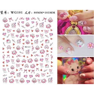 Sticker dán móng hoạt hình mèo xinh hello kitty