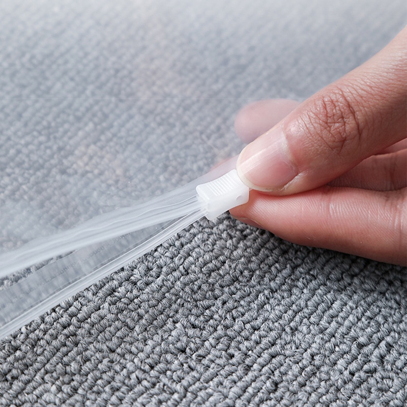 5pcs Túi zip khoá lụa mờ đựng quần áo, phụ kiện dẻo dai bền tiện dụng