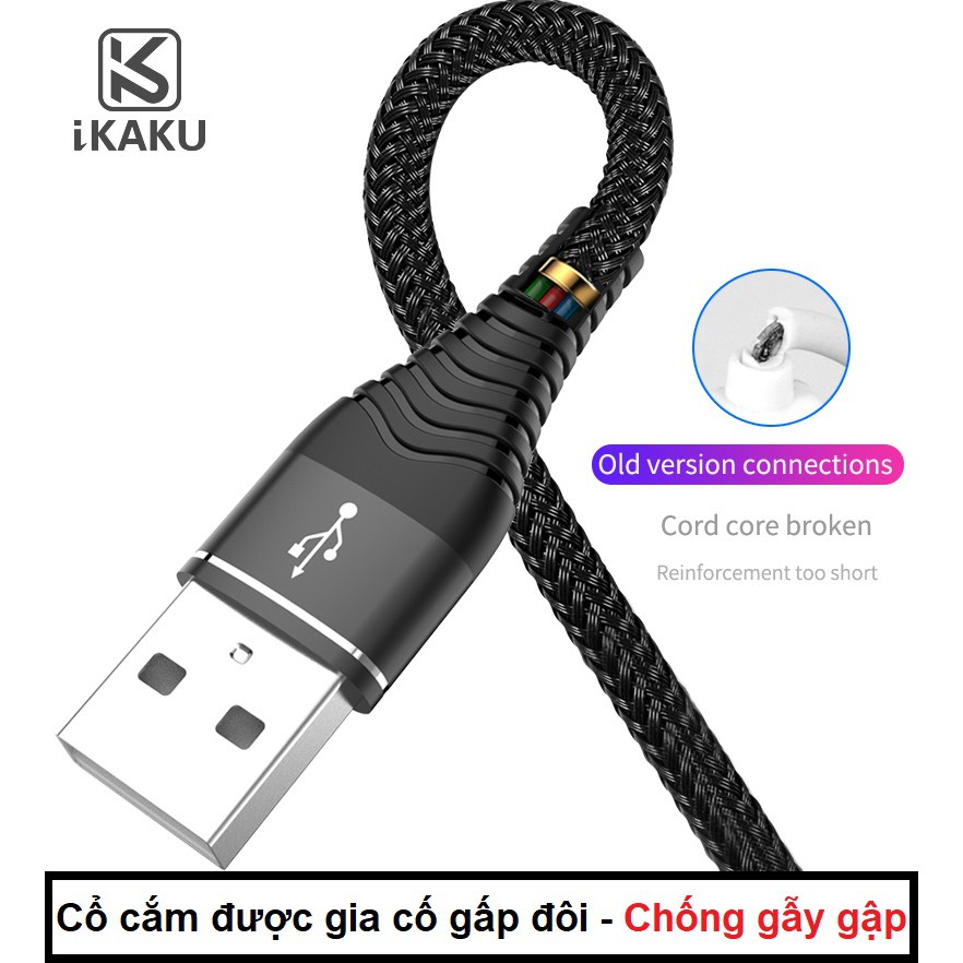 Cáp sạc đa năng 4 đầu KAKU - Sạc nhanh 2.8A - 2 cổng Lightning - USB Type-C - Micro USB