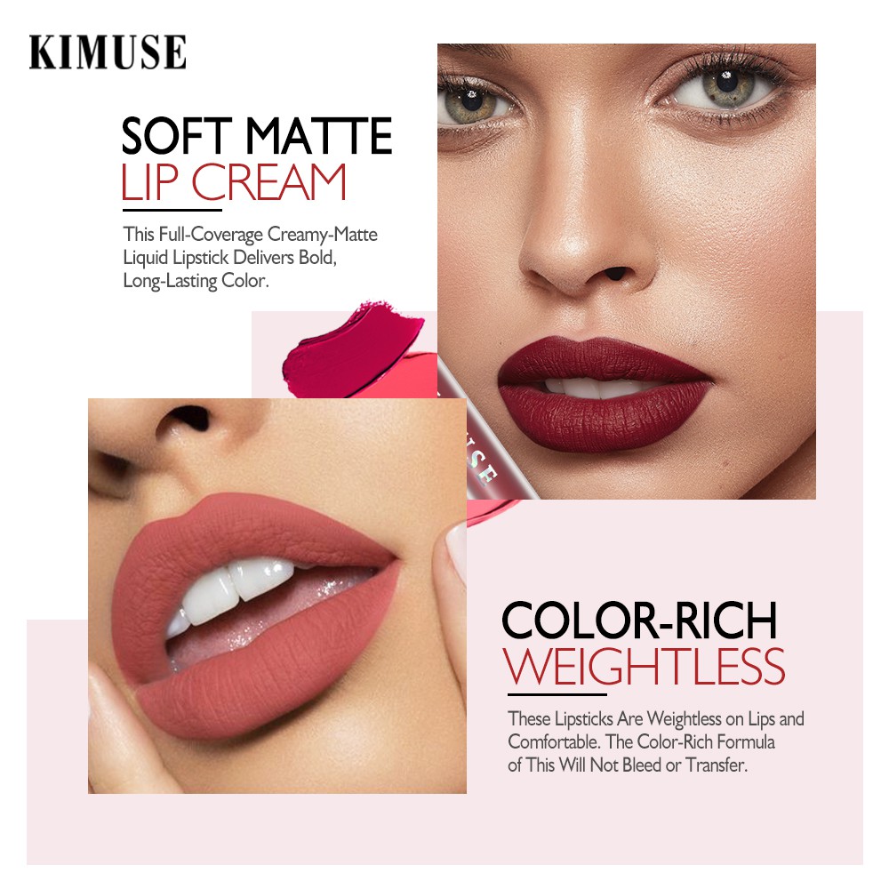 Son Kem Lì KIMUSE 30g Chất Mịn Như Nhung Không Gây Nặng Môi | BigBuy360 - bigbuy360.vn