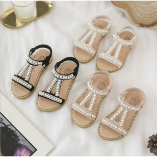 dép sandal ngọc cổ chun bé gái