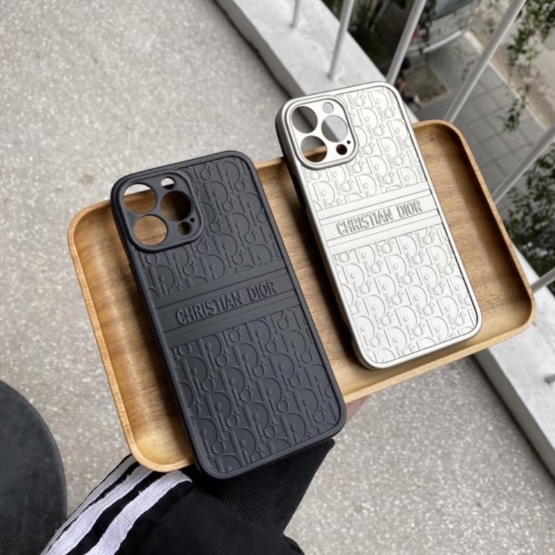 Ốp lưng iphone - ốp iphone D-i-o-r mạ nổi chống bẩn