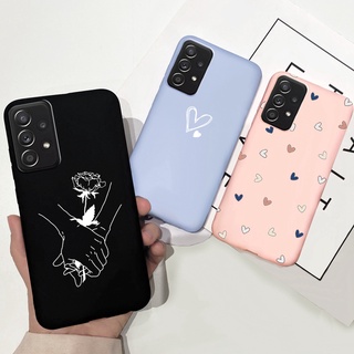 Ốp điện thoại silicon mềm họa tiết trái tim cho Samsung Galaxy A72 A71 A70 A7 2018 A725F A715F A705G A750F A 72