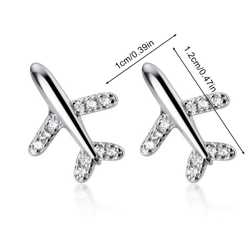 Vòng Tay / Nhẫn / Vòng cổ Đính Đá Hình Máy Bay Phong Cách Hàn Quốc Dành Cho Nữ