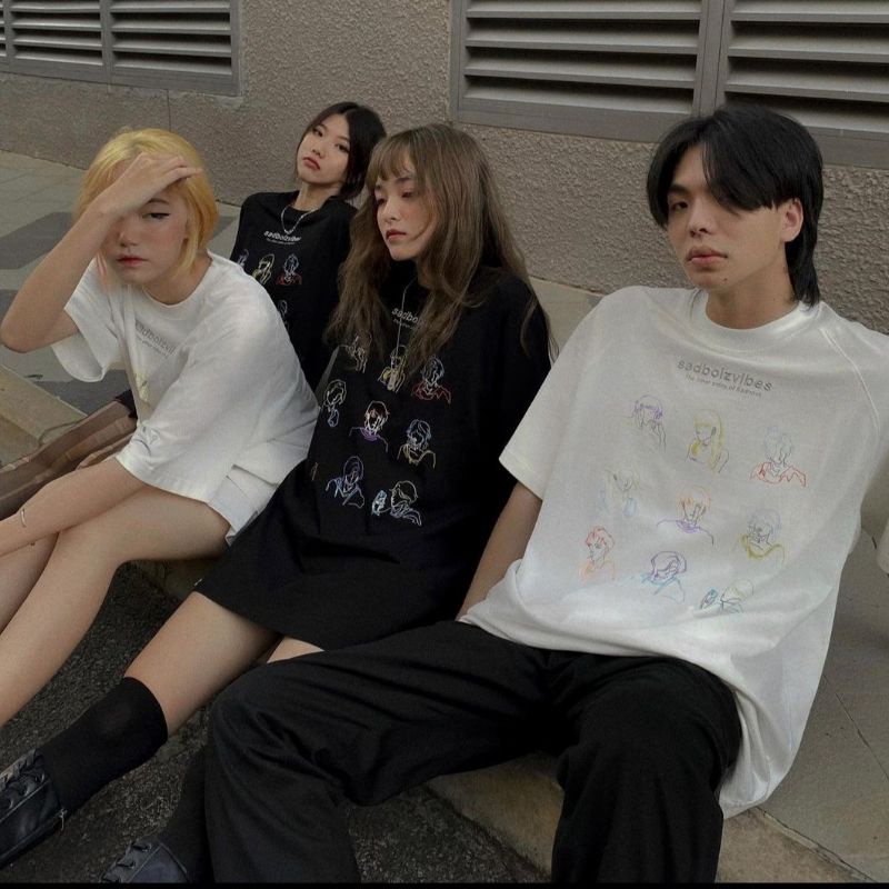Áo thun sadboiz vibe toss chuẩn chính hãng logo hình thêu, áo thun sadboizaintcry nam nữ unisex form rộng local brand