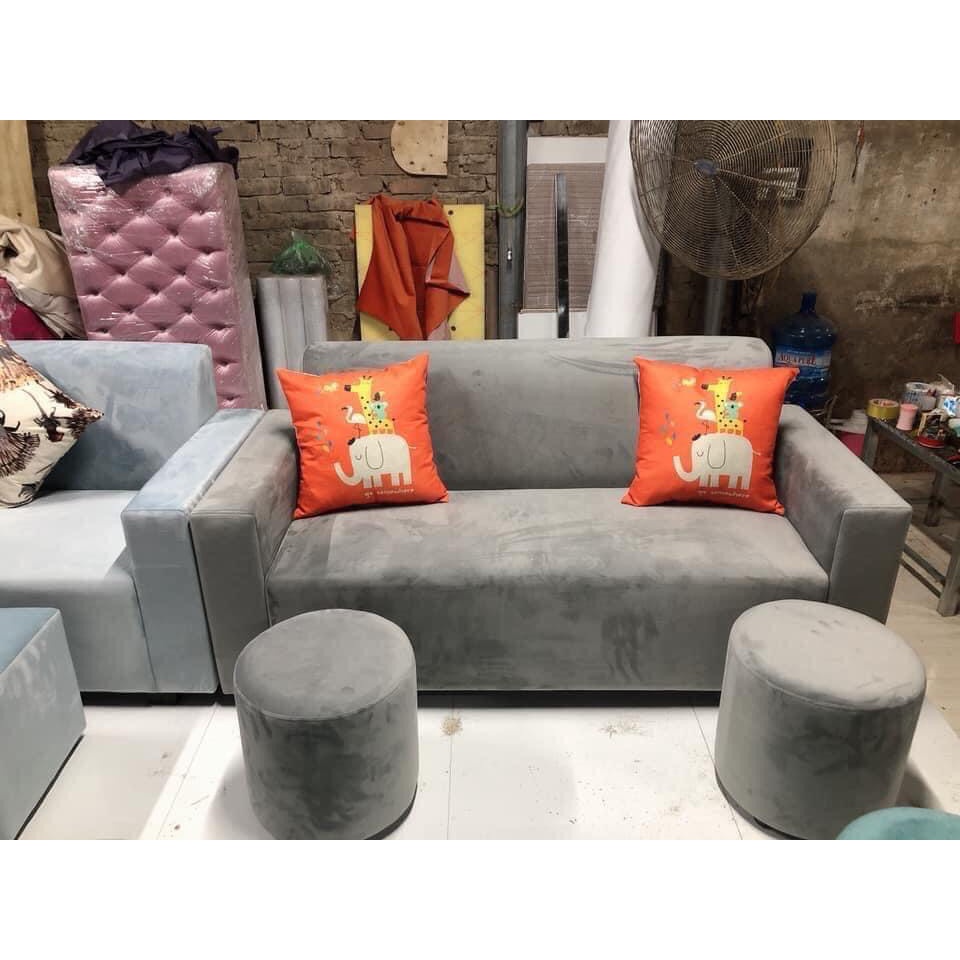 Bộ Sofa Tay Vuông 1,6m Tặng Kèm 2 Đôn, 2 Gối