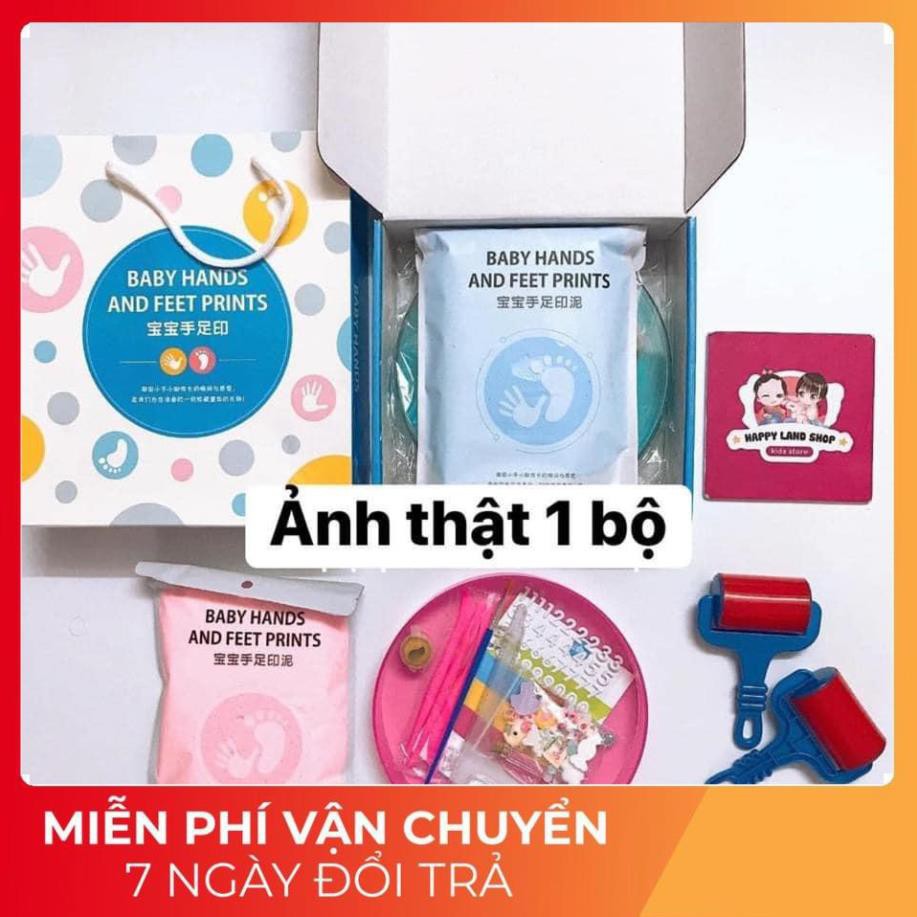 (TỔNG KHO GIÁ SỈ) Bộ in dấu tay chân Baby Hand - Full Túi xách