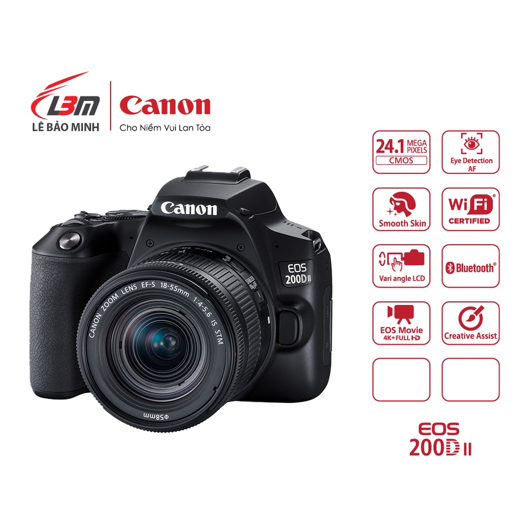 Máy Ảnh Canon EOS 200D II KIT 18-55MM