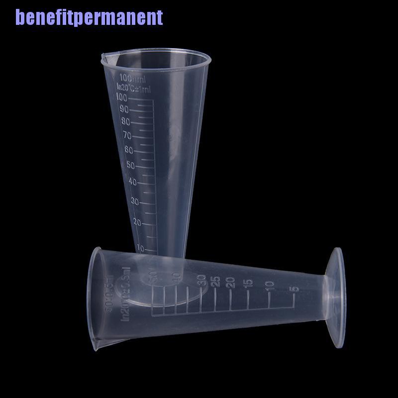 Benefitpermanent✹★ Cốc Đong Bằng Nhựa Trong Suốt 50Ml 100Ml