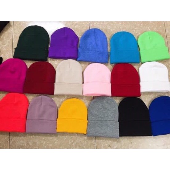 Mũ Len Trơn Beanie Nhiều Màu Cho Nam Nữ - Mũ Len Beanie Nam Nữ Nhiều Màu