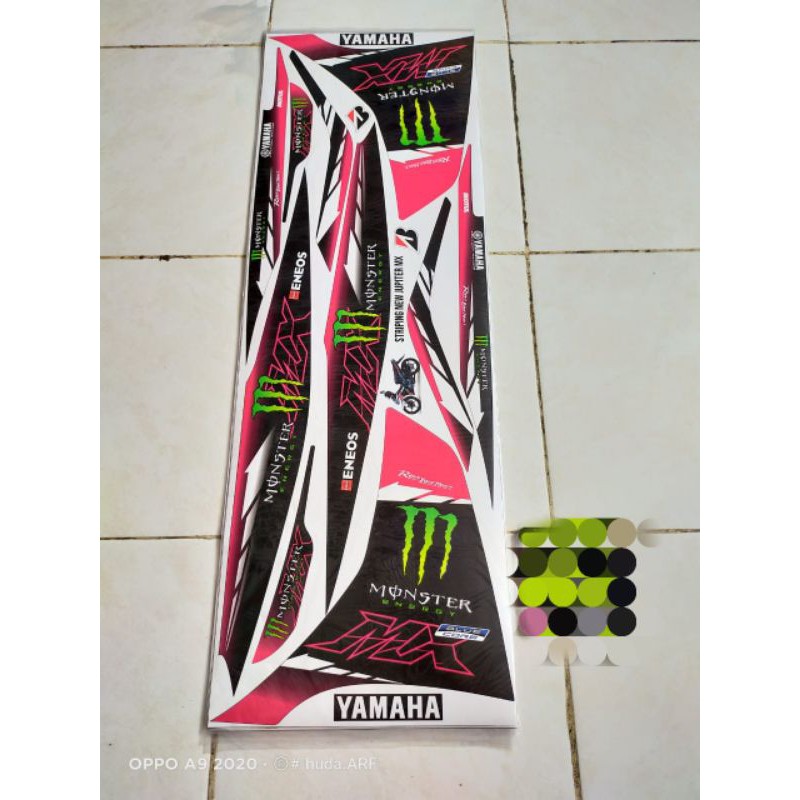 Sticker Dán Trang Trí Xe Mô Tô Yamaha New Jupiter Mx 135 Njmx Monster Blue Core Chất Lượng Cao