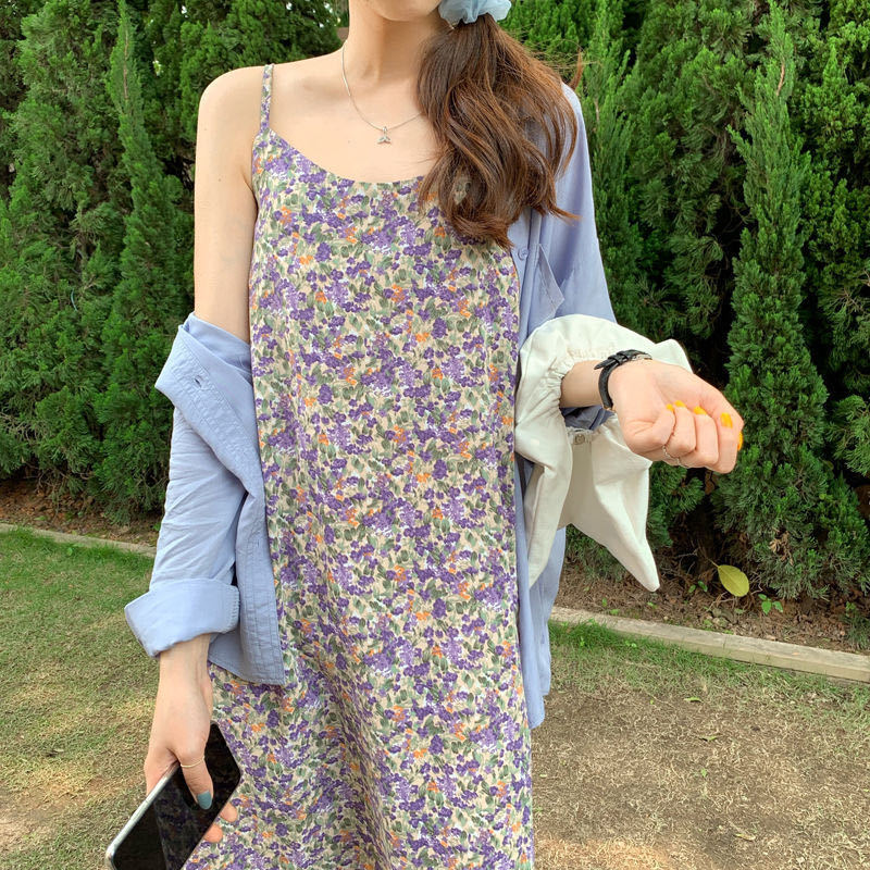 Đầm Hoa Phong Cách Hàn Quốc Xinh Xắn Cho Nữ