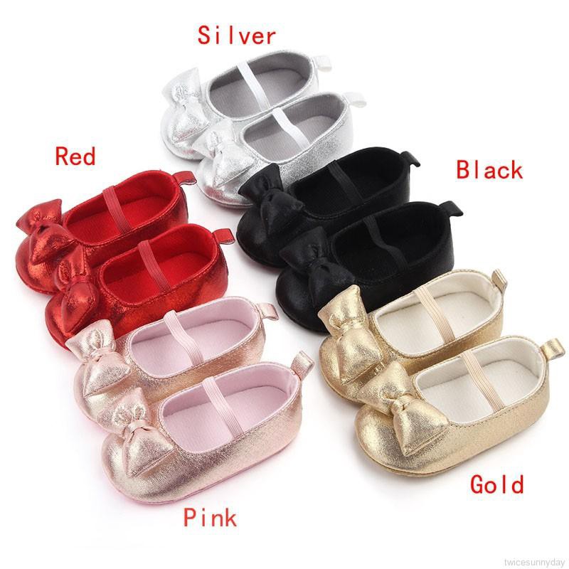 ☀ sunny ღ  Baby Girl Anti-Slip Bowknot Soft Soled Shoes