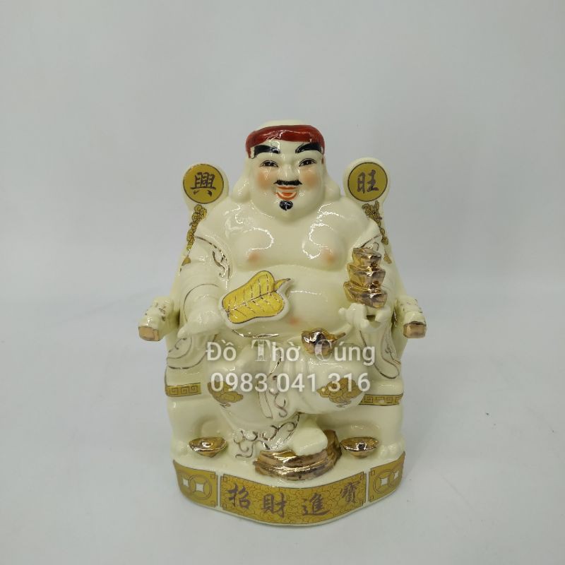 Ông tài ông địa vắt chân màu vàng ngà