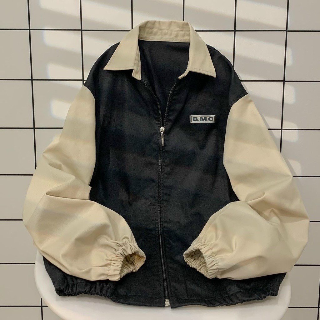 Áo Khoác Bomber BMO LAB Jacket Form Rộng Vải Khaki Dày Dặn Ulzzang Unisex ShopDUVI