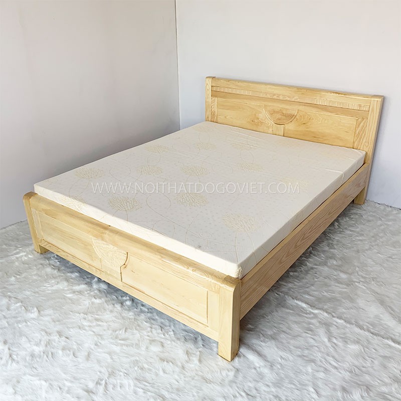 Giường Ngủ Gỗ Sồi Nga Tự Nhiên
