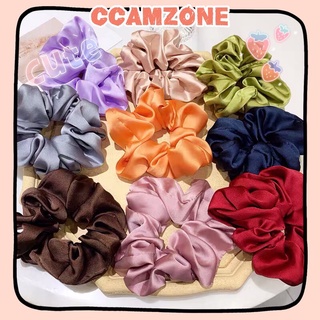Dây Buộc Tóc Vải Scrunchies Phi Bóng Trơn Ccamzone