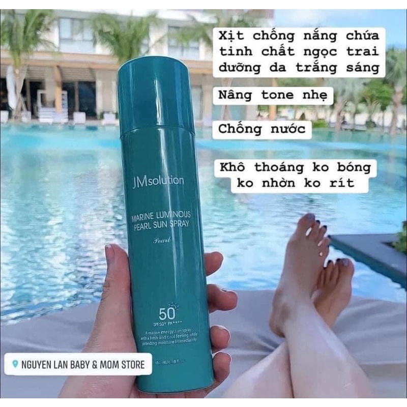 xịt chống nắng JM Solution chính hãng 100% nâng tone tự nhiên