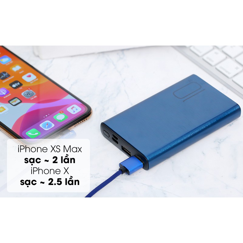 [Mã ELFLASH5 giảm 20K đơn 50K] Pin sạc dự phòng Polymer 10.000mAh Type C Xmobile PJ JP190ST