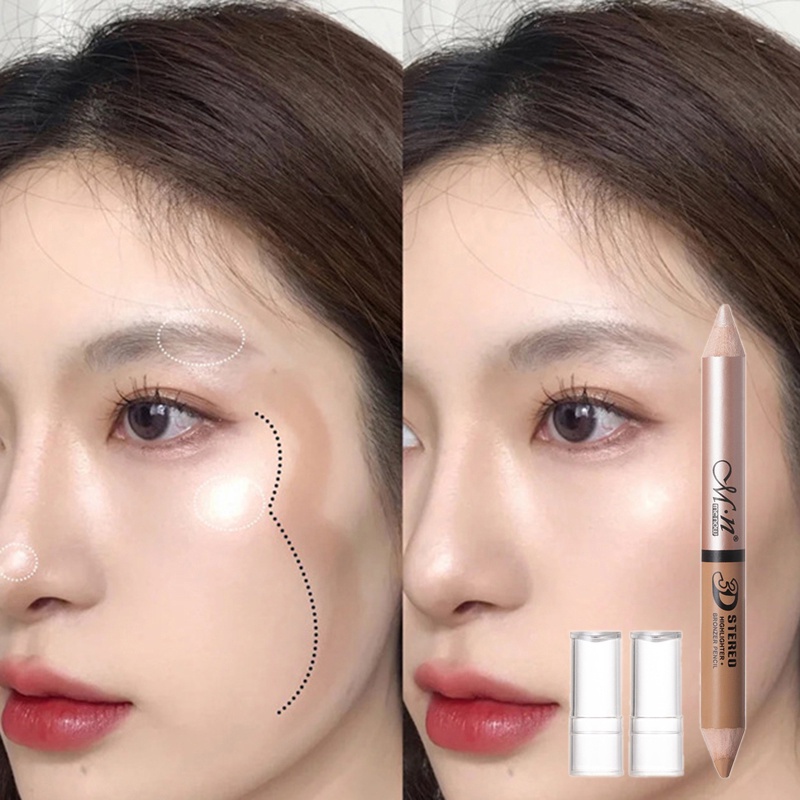 [Hàng mới về] Bút che khuyết điểm dạng lỏng hai đầu 2 màu sắc lâu trôi chống thấm nước
