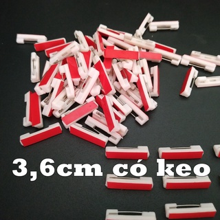 20 CÁI - size 3,6cm Ghim cài nhựa làm bảng tên, huy hiệu, có sẵn keo dán