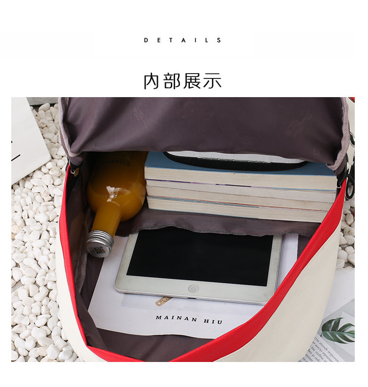 Ba Lô Đi Học Phối Màu Tương Phản Phong Cách Hàn Quốc Dành Cho Nữ