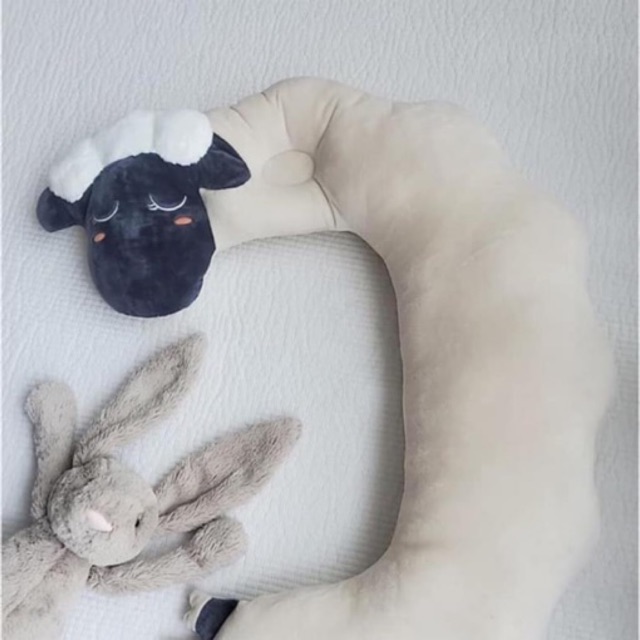 Gối ôm cừu cotton Good Night Baby cho bé, gối chặn cừu Hàn Quốc cho trẻ - Monnie Kids