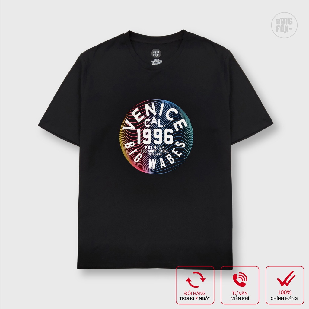 Áo Thun Bé Trai Size Đại Bigfox, Áo Phông Trẻ Em Dáng Rộng In Hình Venice 1996, Chất Cotton Xuất Khẩu 12-15 Tuổi