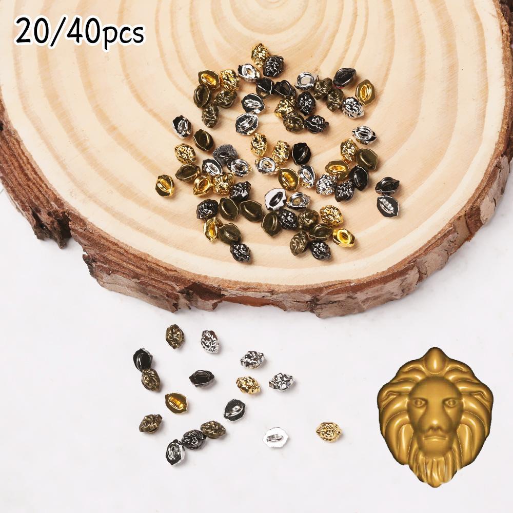 BEBETTERM Set 20 / 40 Nút Áo 5mm Hình Sư Tử Cho Búp Bê