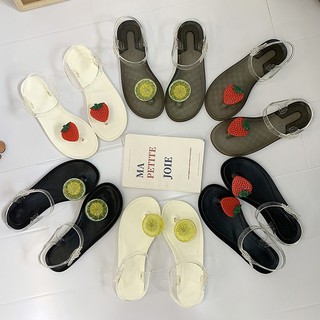 Dép Xỏ Ngón Bằng Nhựa Họa Tiết Trái Cây Size 35-40