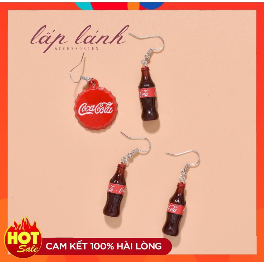 [CÓ SẴN] BÔNG TAI KHUYÊN TAI HÌNH COKE CÁ TÍNH DỄ THƯƠNG ĐỘC LẠ NỔI BẬT 214BT092