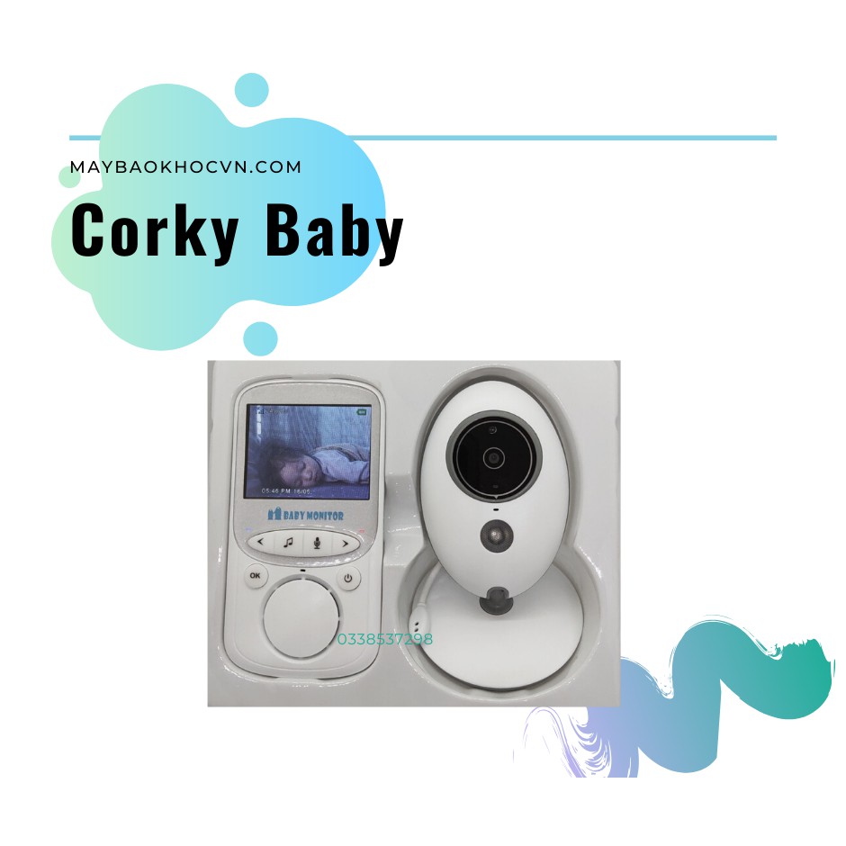 Máy báo khóc Corky Baby siêu nét không wifi, camera giám sát không dây, tín hiệu bắt xa ổn đinh mbk03