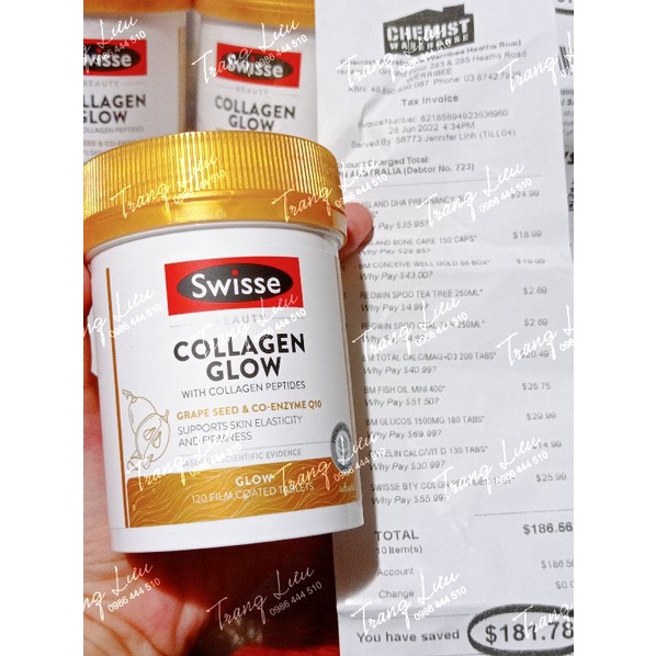 ĐỦ BILL -  COLLAGEN CĂNG BÓNG DA SWISSE GLOW