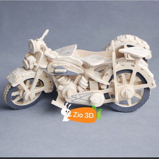 Đồ chơi lắp ráp gỗ 3D Mô hình Xe mô tô