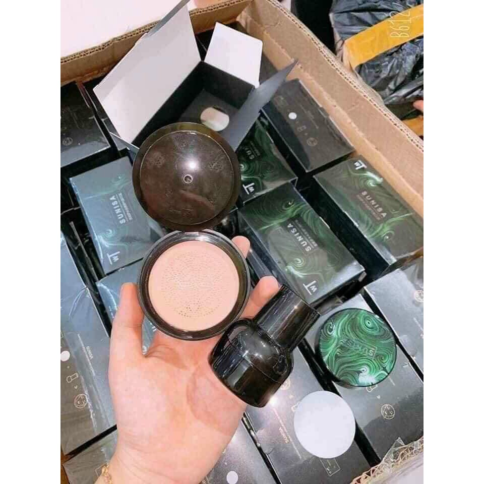 Phấn nấm sunisa kèm cọ mút tán kem | BigBuy360 - bigbuy360.vn