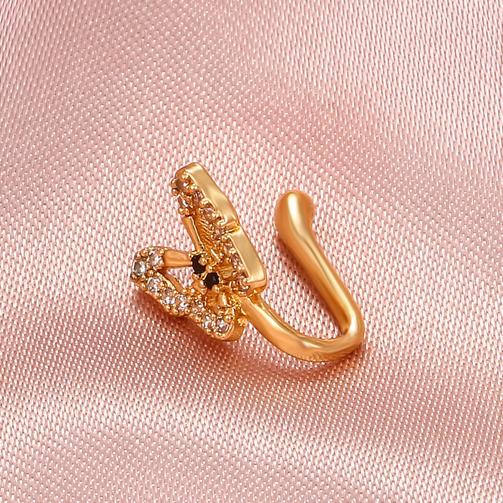 Khuyên Mũi Hình Bướm Đính Kim Cương Giả